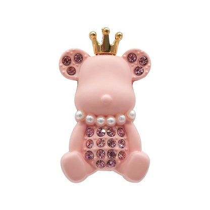 Rhinestone & Pearl Shoe Charms (Metal) – Snap-In Shoe Ornament for Clog-Style Shoes