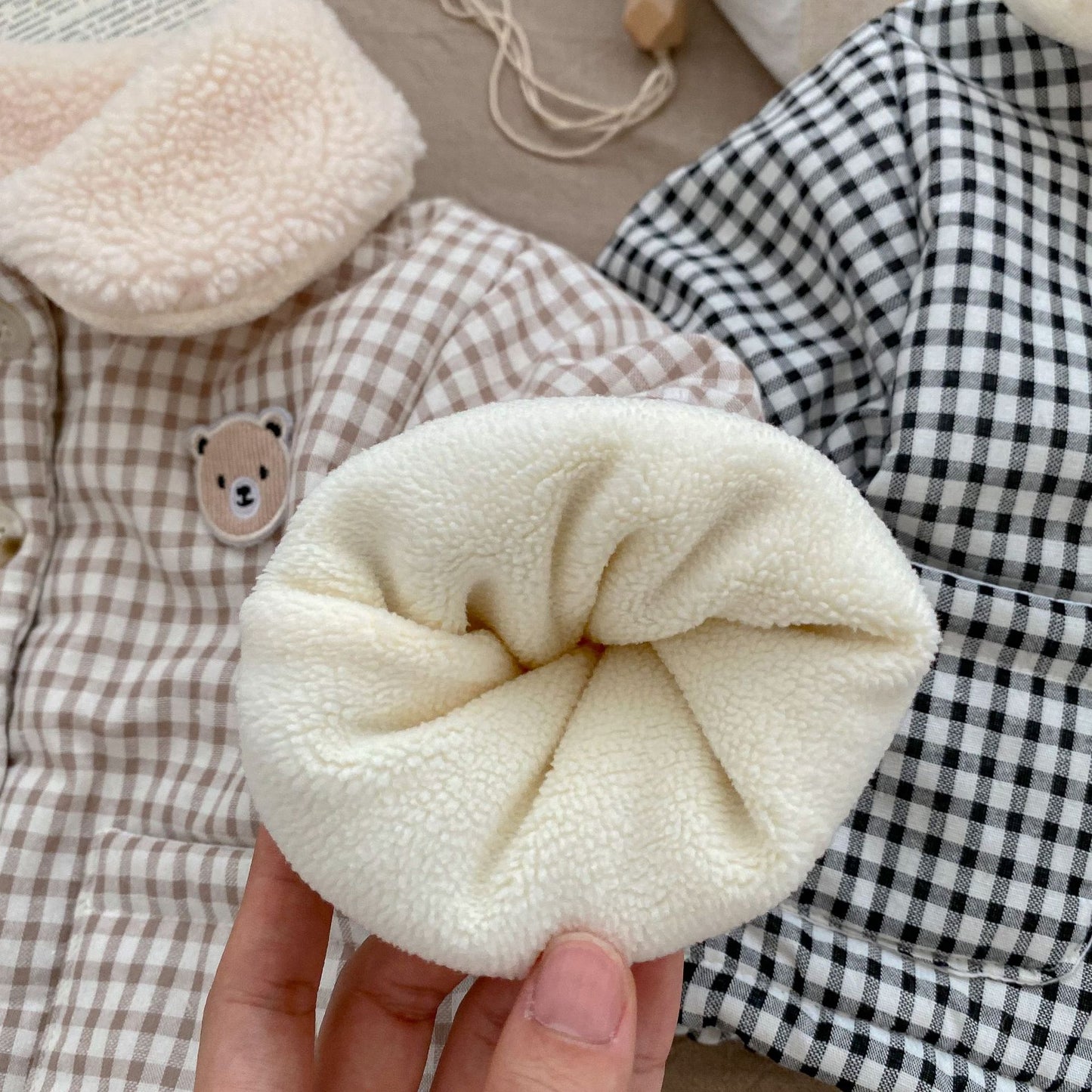 Baby & Toddler Plaid Bear Winter Jacket – Thick, Quilted & Incredibly Cozy