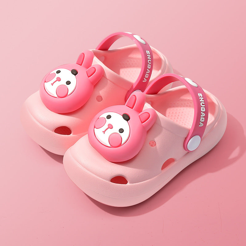Toddler Cartoon Summer Slippers – Soft EVA Closed-Toe Sandals for Boys & Girls