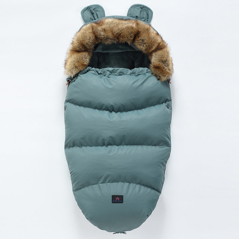 Baby Winter Stroller Sleeping Bag & Footmuff (0–3 Years) – Thick Warm Bunting Bag with Zipper Design