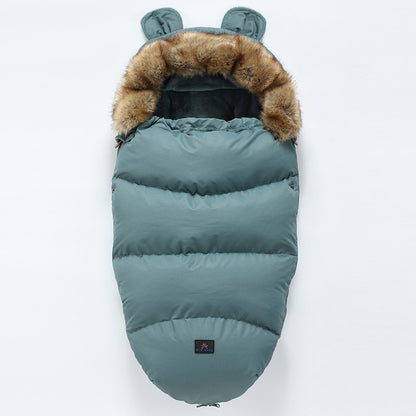 Baby Winter Stroller Sleeping Bag & Footmuff (0–3 Years) – Thick Warm Bunting Bag with Zipper Design