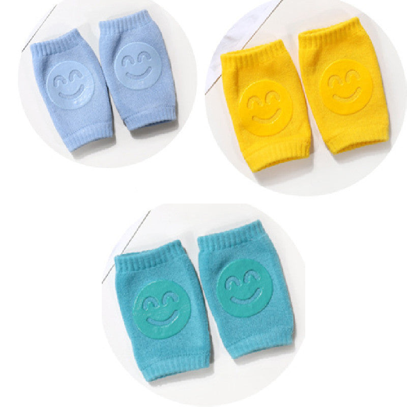Smiley Face Baby Knee Pads – Soft Anti-Slip Crawling Protectors for Babies & Toddlers