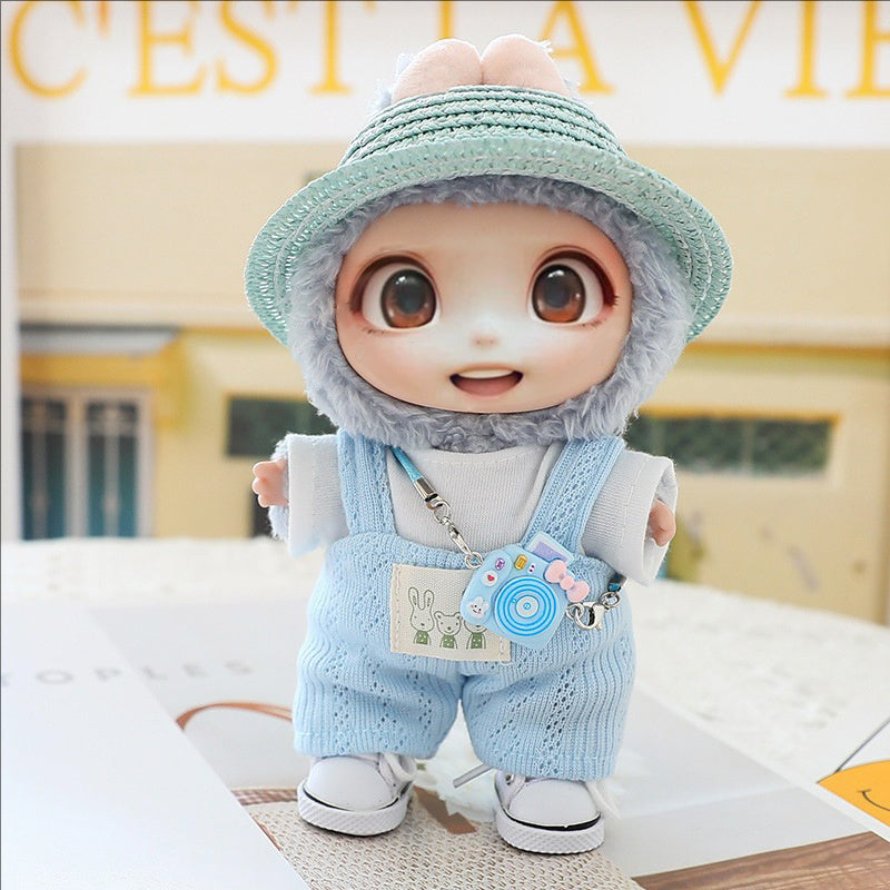 5-Piece Doll Clothes & Accessories Set – Hat, Shoes & Outfit for 15–17cm LABUBU Dolls