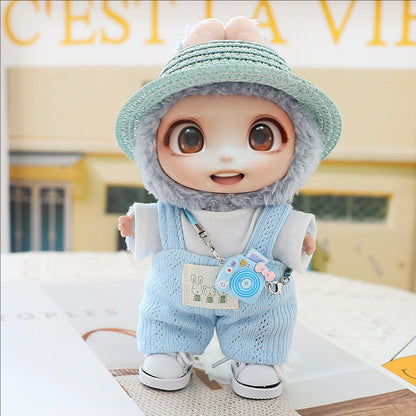 5-Piece Doll Clothes & Accessories Set – Hat, Shoes & Outfit for 15–17cm LABUBU Dolls