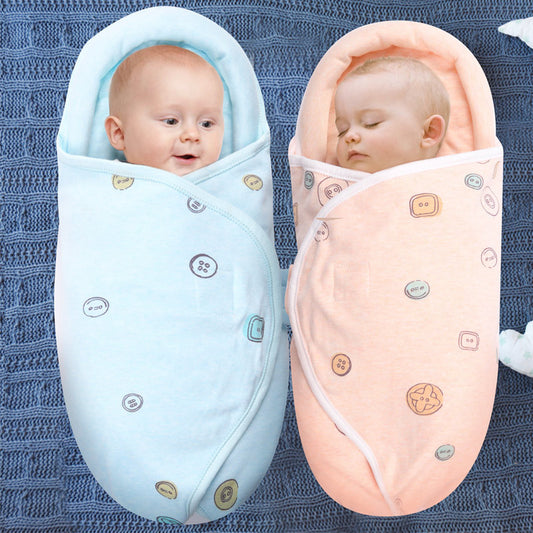 Baby Sleeping Bag Swaddle – Soft Cotton Wrap with Head Support for Newborns