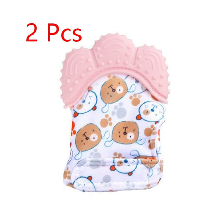 Silicone Teething Mitten for Babies – BPA-Free Chew Glove with Velcro Wrist Strap (3–12 Months)
