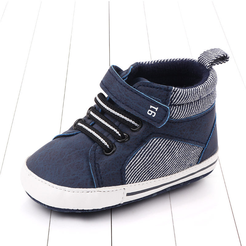Baby High-Top Sneakers (6–18 Months) – Breathable Velcro First Walker Shoes