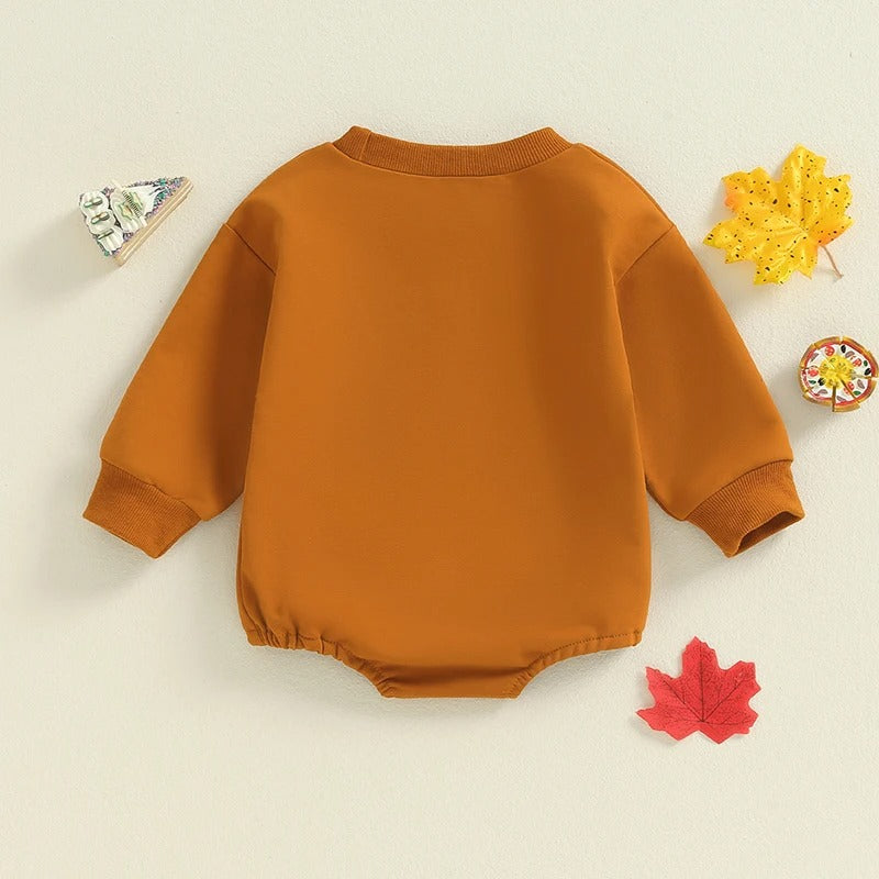 Homemade Rolls Baby Sweatshirt Romper – Cozy Fall One-Piece (0–18 Months)
