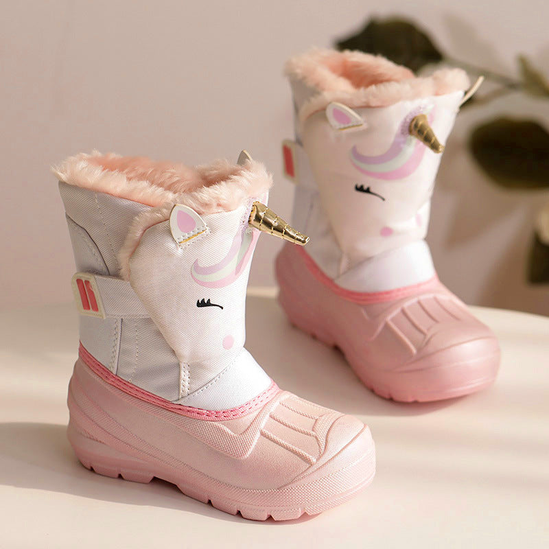 Kids Waterproof Boots with Cozy Fleece Lining – Non-Slip Winter Boots