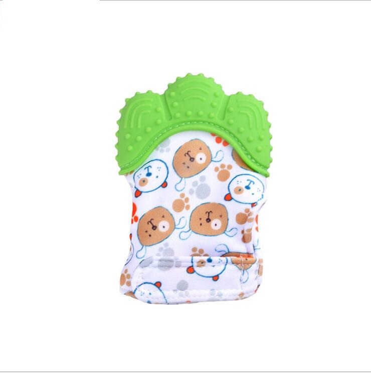 Silicone Teething Mitten for Babies – BPA-Free Chew Glove with Velcro Wrist Strap (3–12 Months)