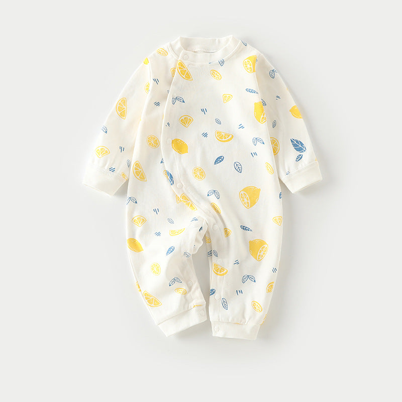Cotton Baby Onesie Pajamas – Soft Long-Sleeve Footless Romper for Infants