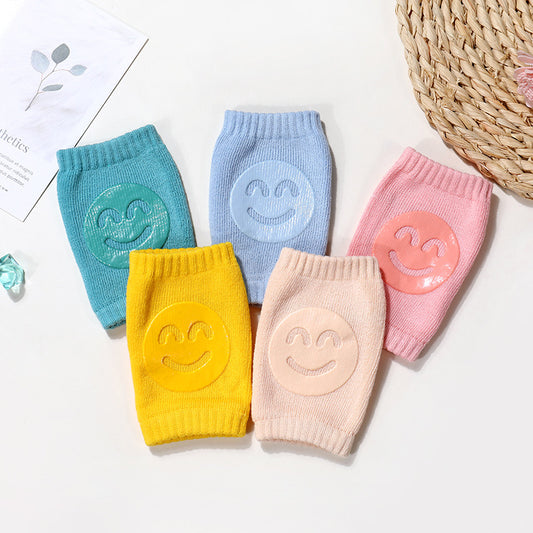 Smiley Face Baby Knee Pads – Soft Anti-Slip Crawling Protectors for Babies & Toddlers