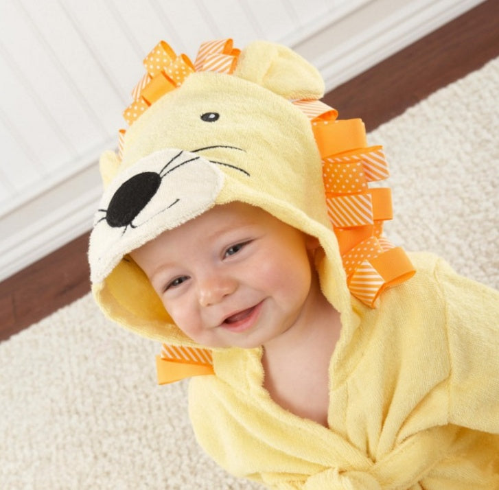 Baby Hooded Bathrobe – Cute Animal Cotton Bath Towel for Infants & Toddlers