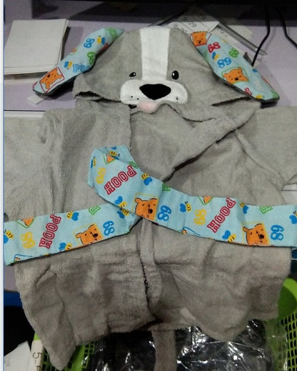 Baby Hooded Bathrobe – Cute Animal Cotton Bath Towel for Infants & Toddlers