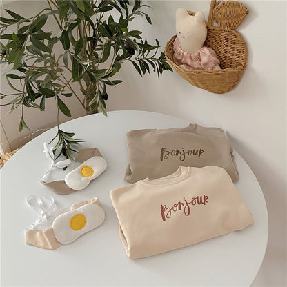 Bonjour Baby Romper Set + Poached Egg Headband (Unisex)