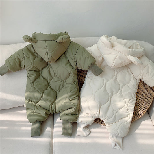 Baby Bear Hooded Winter Snowsuit Romper