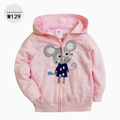 Kids Hooded Zip-Up Hoodie (Baby & Toddler) – Cute Printed Styles