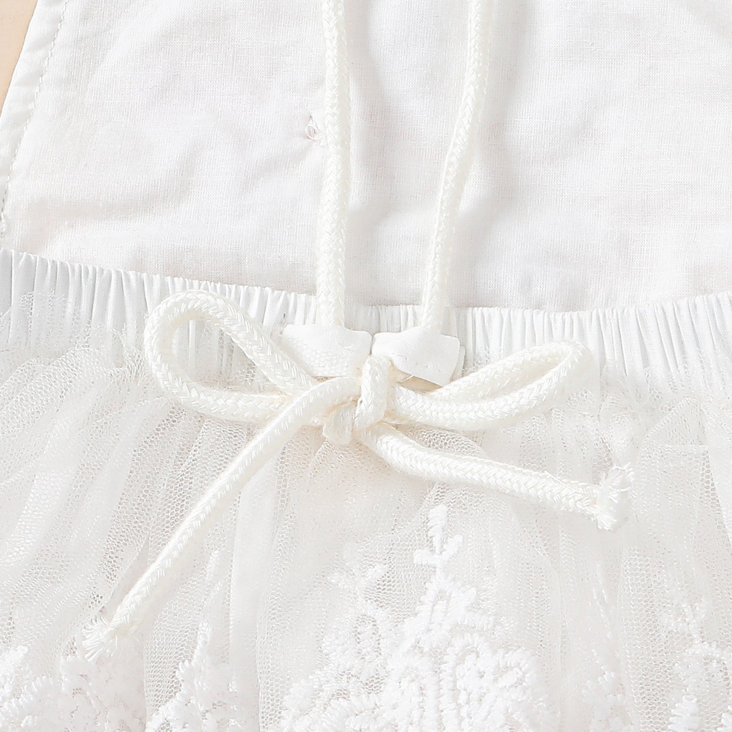 Baby Girl Butterfly Lace Romper Dress with Headband — Halter Neck Tutu Style
