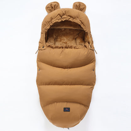 Baby Winter Stroller Sleeping Bag & Footmuff (0–3 Years) – Thick Warm Bunting Bag with Zipper Design