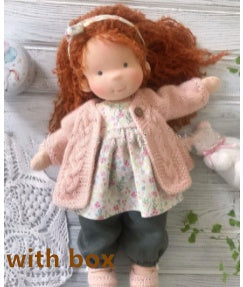 Handmade Curly Girl Plush Doll – 30cm Velvet Stuffed Toy with Clothes