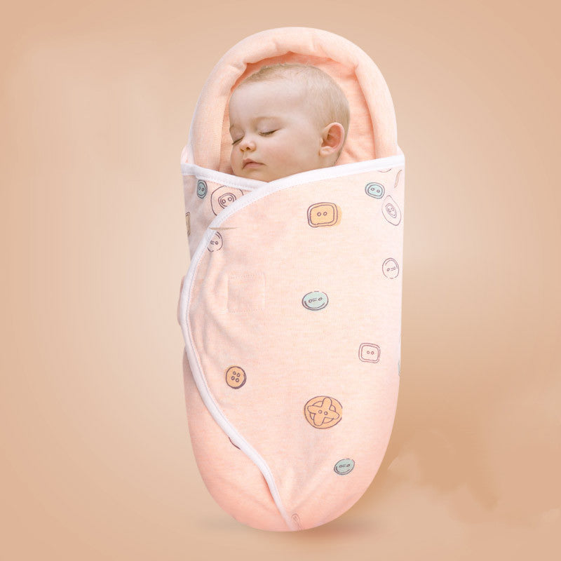 Baby Sleeping Bag Swaddle – Soft Cotton Wrap with Head Support for Newborns