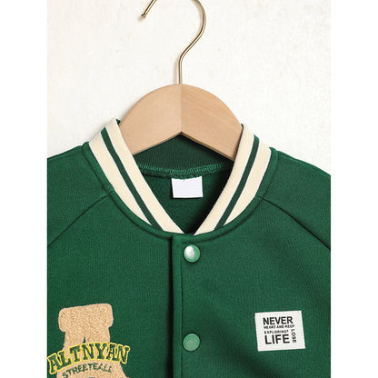 Toddler Unisex Varsity Embroidered Letter Jacket – Soft, Sporty & Play-Ready