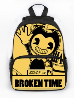 Kids School Backpack (Lightweight Polyester) – Cartoon Print Bookbag with Front Pocket