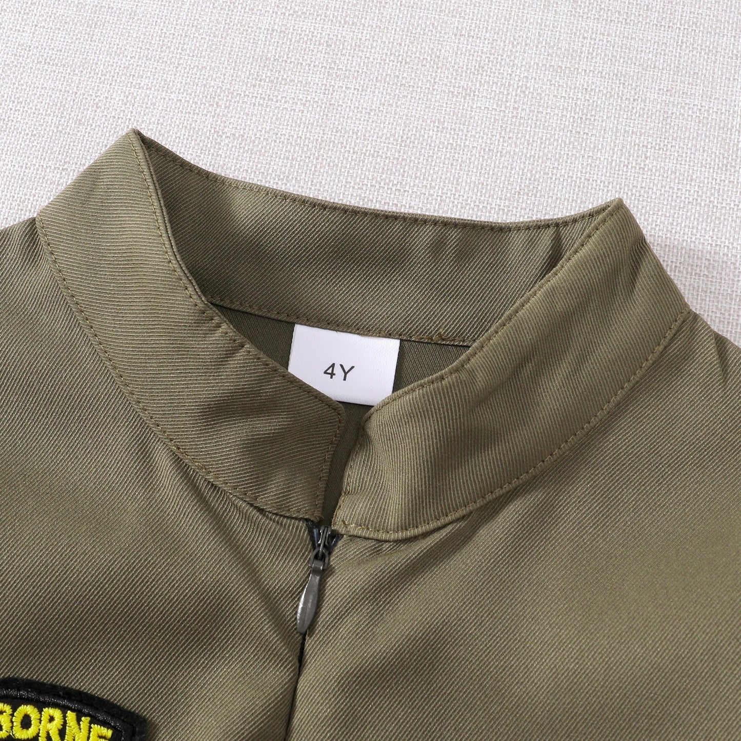Toddler Boys’ Pilot Jumpsuit – Army Green Long Sleeve Romper (4-5 Years)