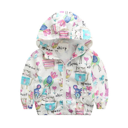 Kids Lightweight Cartoon Hooded Jacket – Soft, Breathable & Play-Ready