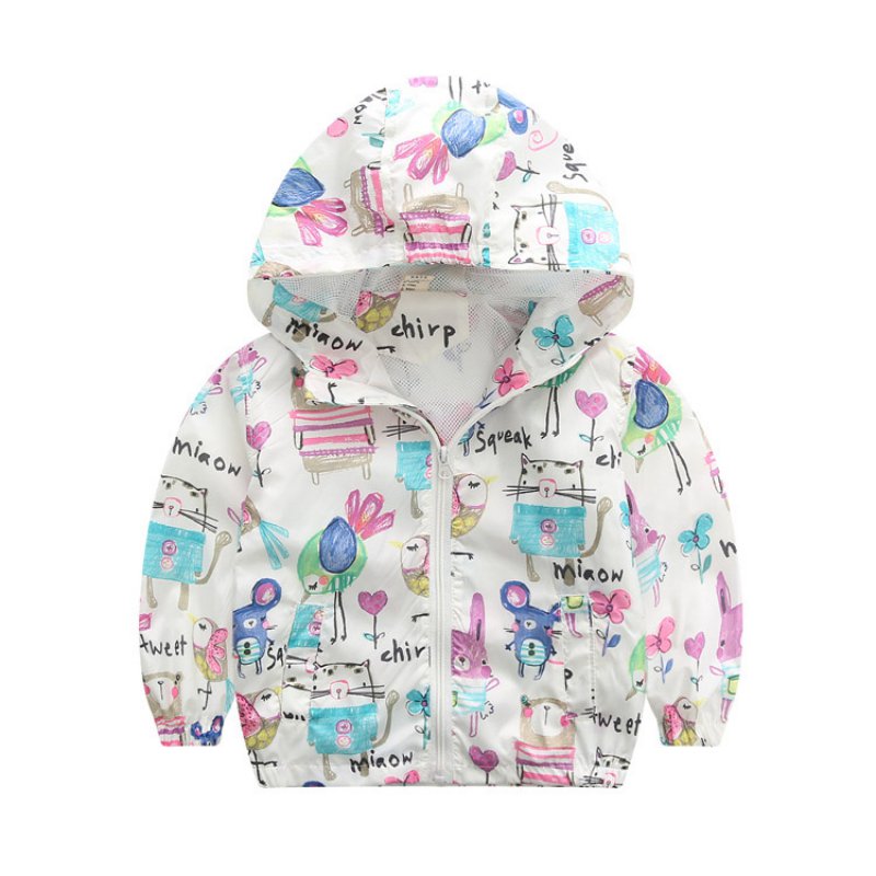 Kids Lightweight Cartoon Hooded Jacket – Soft, Breathable & Play-Ready