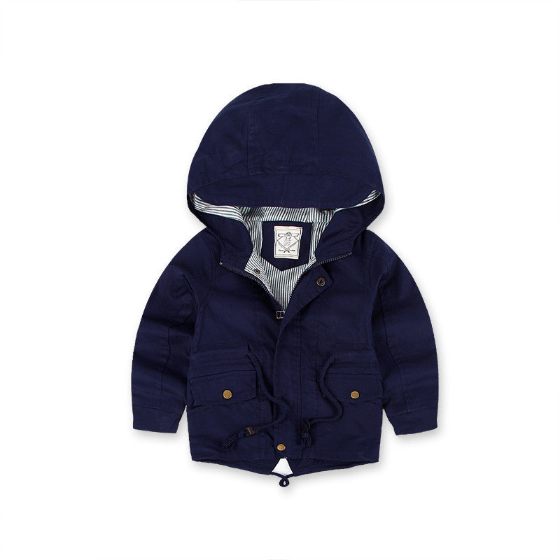 Boys Hooded Winter Coat – Warm Cotton-Lined Jacket for Toddlers & Kids