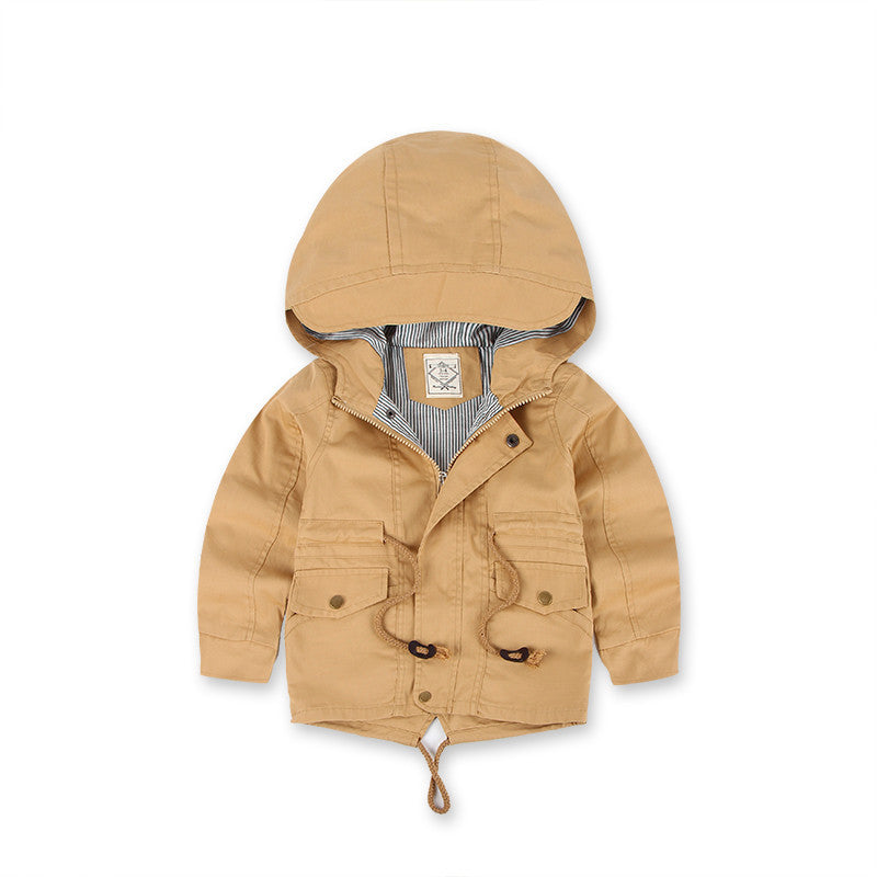 Boys Hooded Winter Coat – Warm Cotton-Lined Jacket for Toddlers & Kids