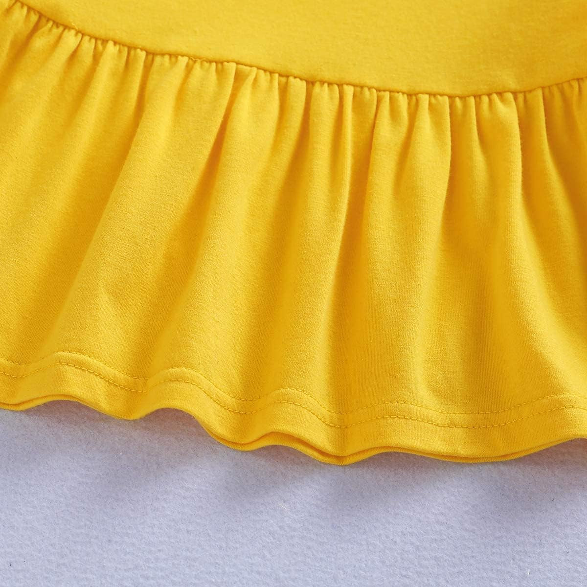 Sunflower Outfit Set – Ruffle Top + Distressed Jeans + Headband (3-Piece)