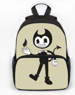 Kids School Backpack (Lightweight Polyester) – Cartoon Print Bookbag with Front Pocket