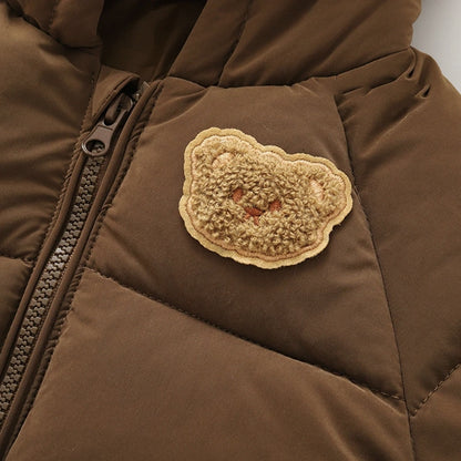 Baby & Toddler Winter “Bread Coat” – Warm Cotton-Padded Jacket with Bear-Ear Hood