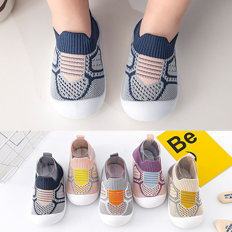Breathable Knit Slip-On Sneakers for Babies & Toddlers – Soft Sole Non-Slip First Walker Shoes