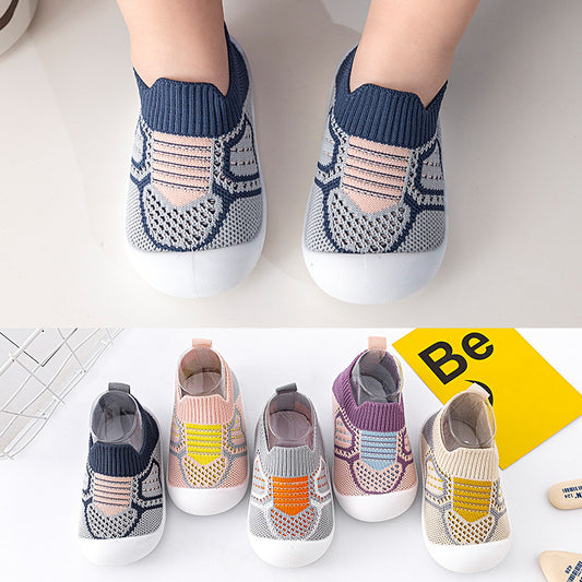 Breathable Knit Slip-On Sneakers for Babies & Toddlers – Soft Sole Non-Slip First Walker Shoes