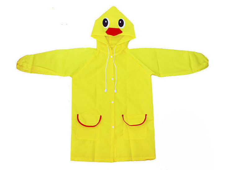 Animal Character Hooded Raincoat for Toddlers & Kids – Duck, Frog, Bunny & More