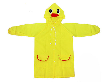 Animal Character Hooded Raincoat for Toddlers & Kids – Duck, Frog, Bunny & More