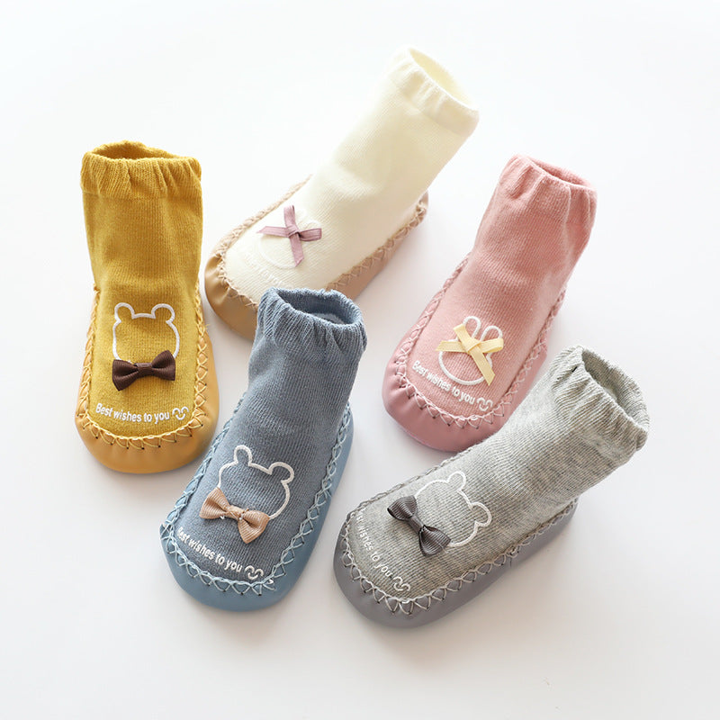 Baby Non-Slip Floor Socks (Cotton) – Soft Grippy Sock Shoes for Infants