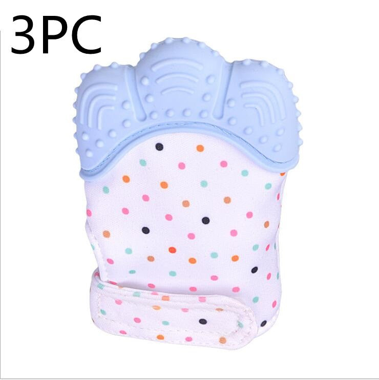 Silicone Teething Mitten for Babies – BPA-Free Chew Glove with Velcro Wrist Strap (3–12 Months)