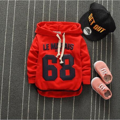 Kids “68” Graphic Hoodie Sweatshirt (Cotton-Blend) – Soft Pullover for Toddlers