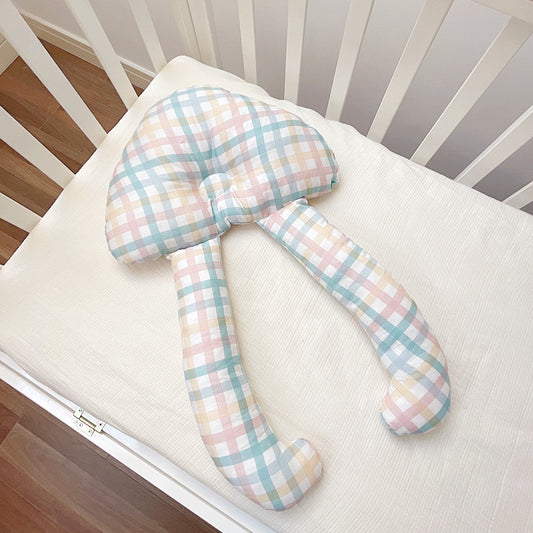 Baby Head-Shaping Comfort Pillow – Soft Cotton Newborn Positioner with Wrap-Around Support (0–12 Months)
