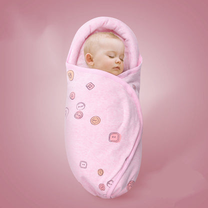 Baby Sleeping Bag Swaddle – Soft Cotton Wrap with Head Support for Newborns