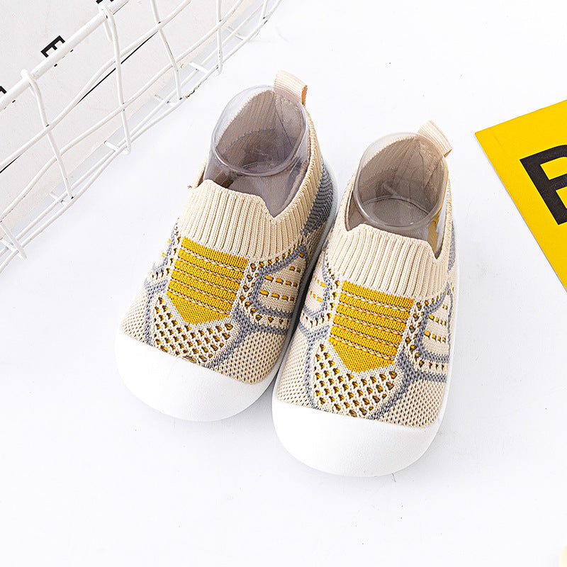 Breathable Knit Slip-On Sneakers for Babies & Toddlers – Soft Sole Non-Slip First Walker Shoes