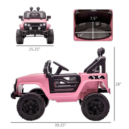 12V Kids Off-Road Ride-On Truck with Remote Control