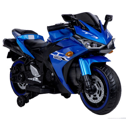 12V Kids Electric Motorcycle Ride-On Toy with Training Wheels