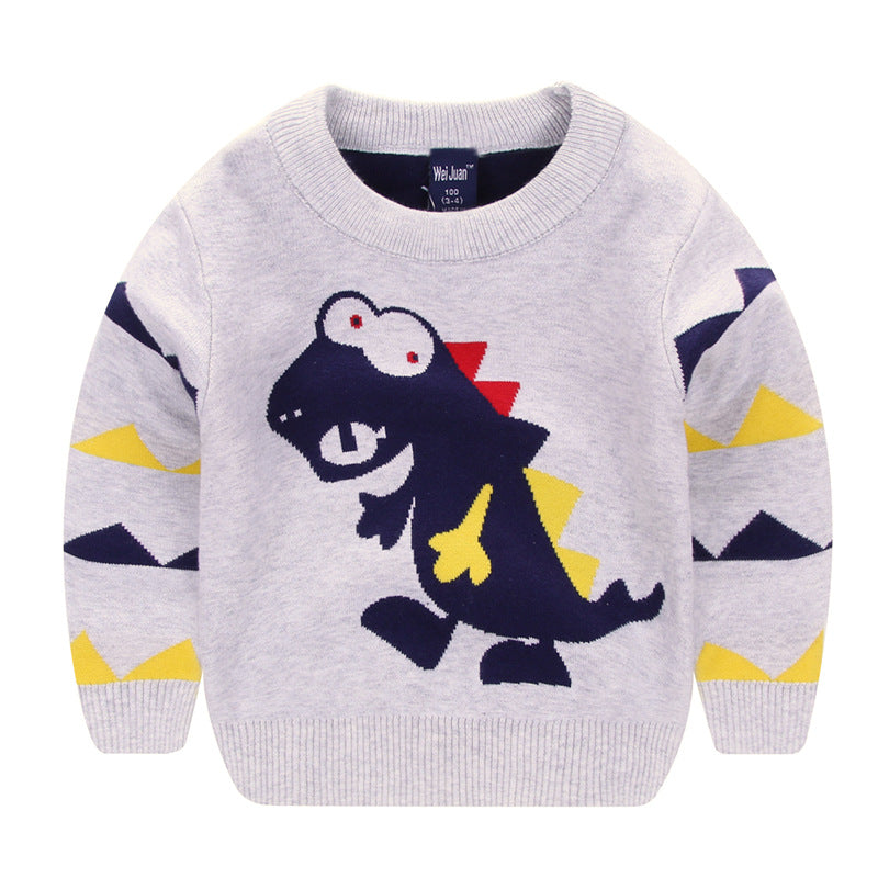 Kids Cartoon Animal Knit Sweater Pullover (Crewneck) – Long Sleeve Toddler & Kids Top