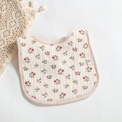 Cotton Gauze U-Shaped Baby Bib – Soft, Absorbent Muslin Drool Bib