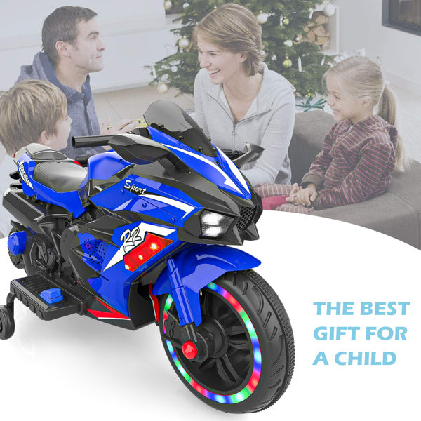 Electric Ride-On Motorcycle 12V for Kids, Ages 2-6 – Light Wheels & Bluetooth Music